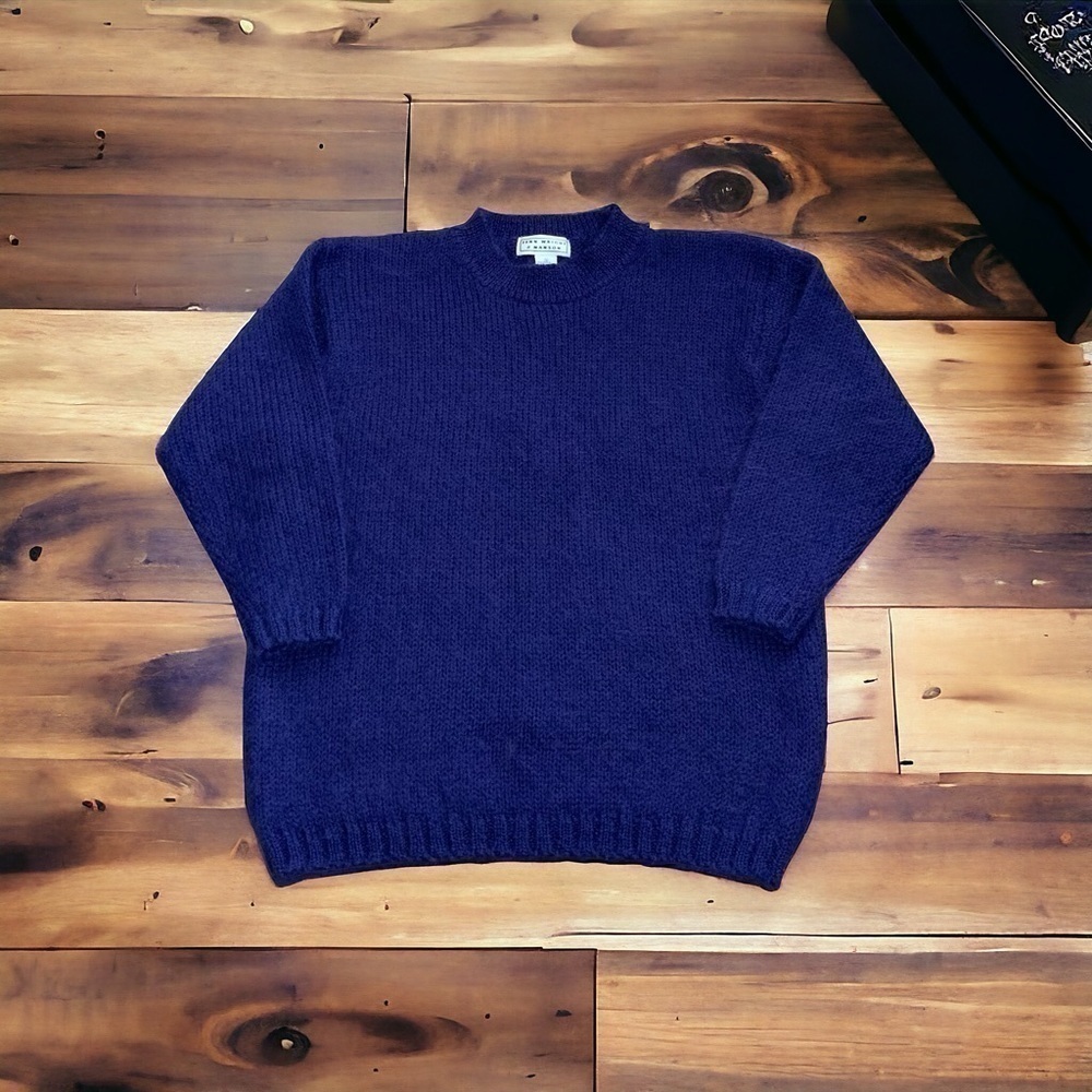 Fenn Wright And Manson Mohair Blend Purple Chunky Knit Sweater - Picture 1 of 5